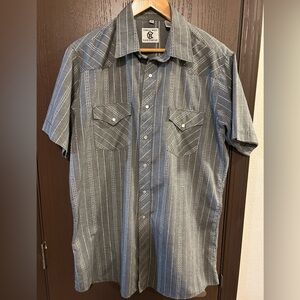 Corral West Gray Short Sleeve Western Snap shirt L/XL